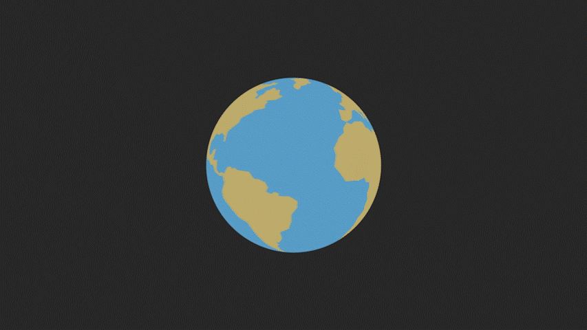 Animação da abertura original do primeiro episódio do Enraizando, com o globo terrestre