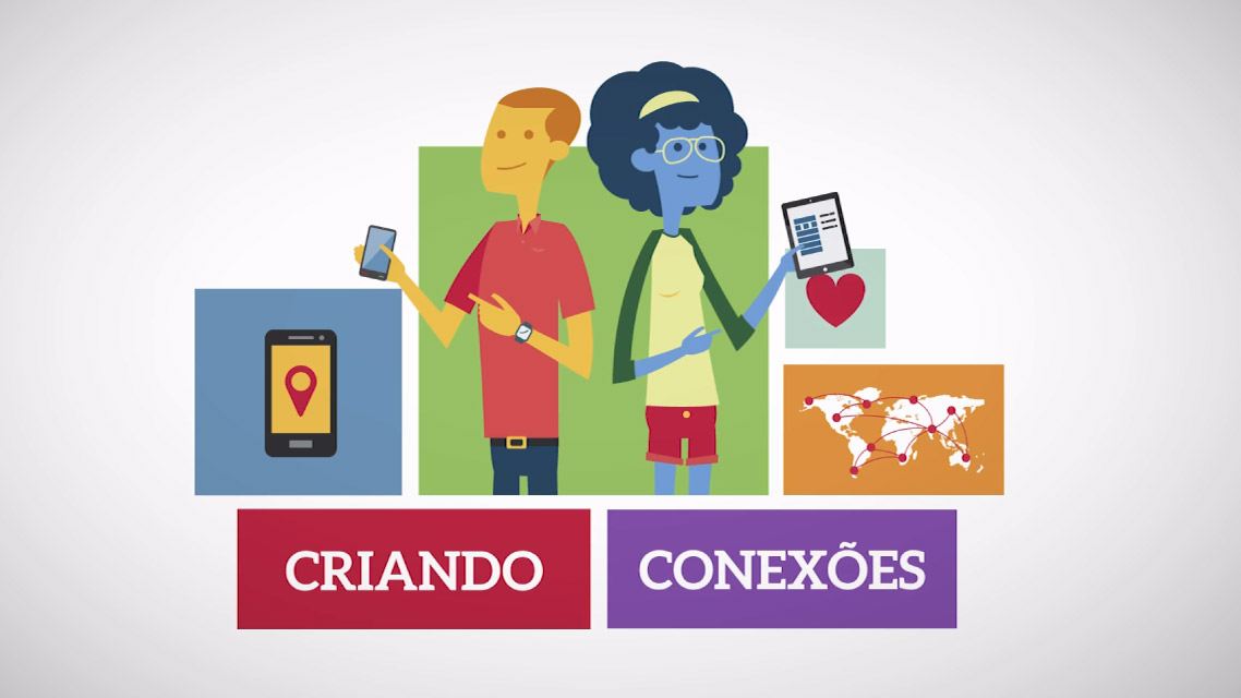 Título Criando Conexões com personagens ilustrados