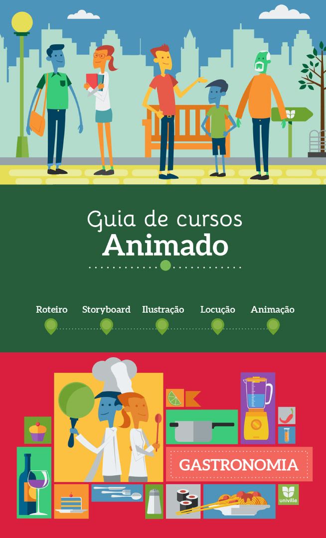 Capa do Guia de Cursos Animado