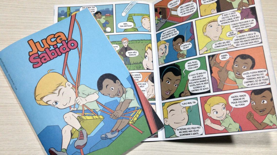 Revista em quadrinhos do Juca Sabido aberta