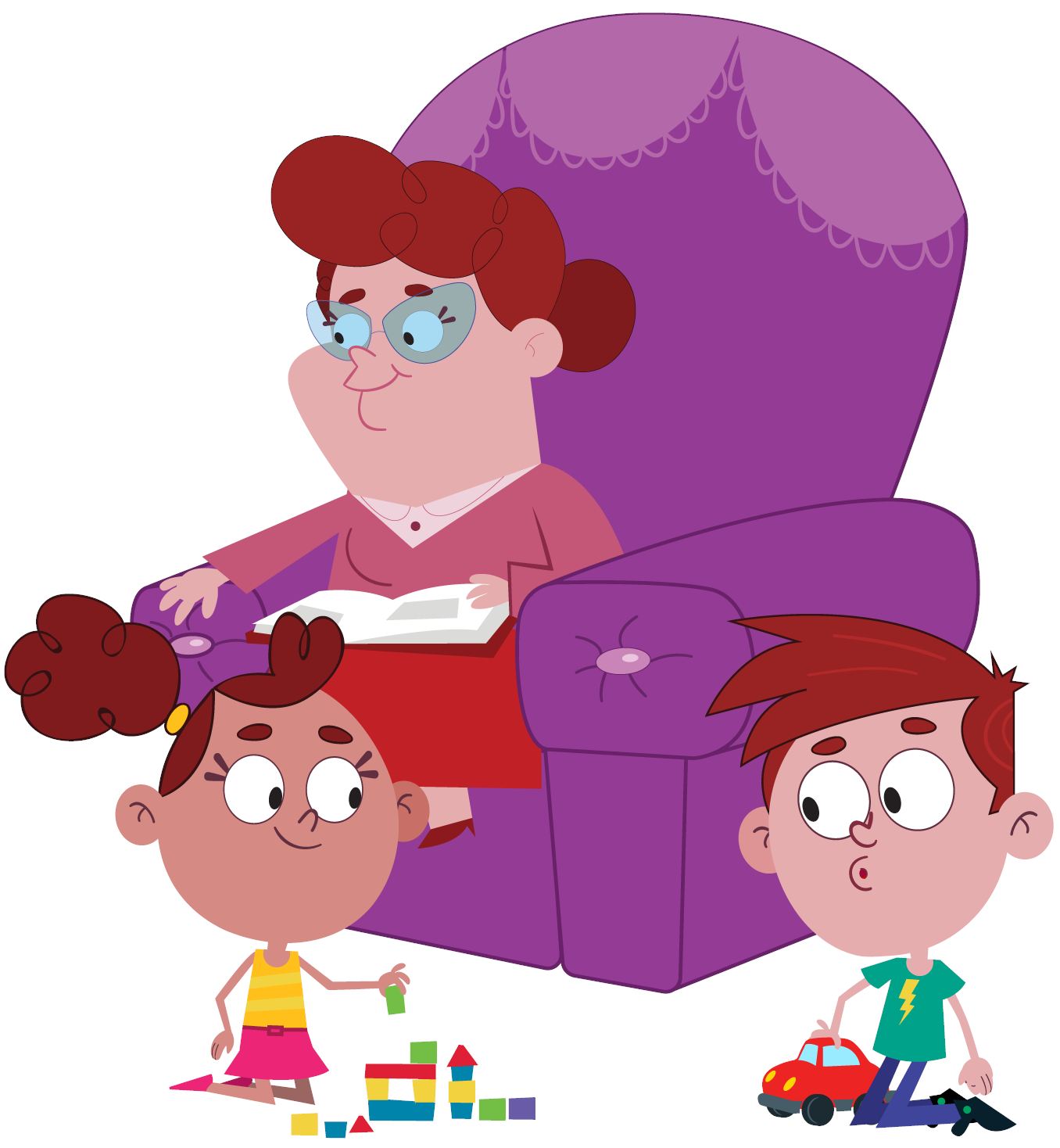 Família de personagens da animação