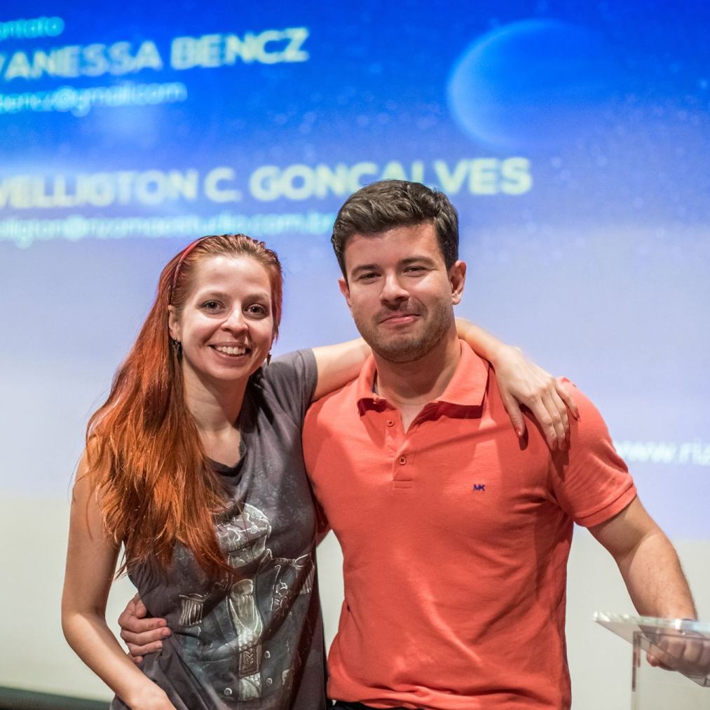 Apresentadores da palestra O Jogo da Colaboração