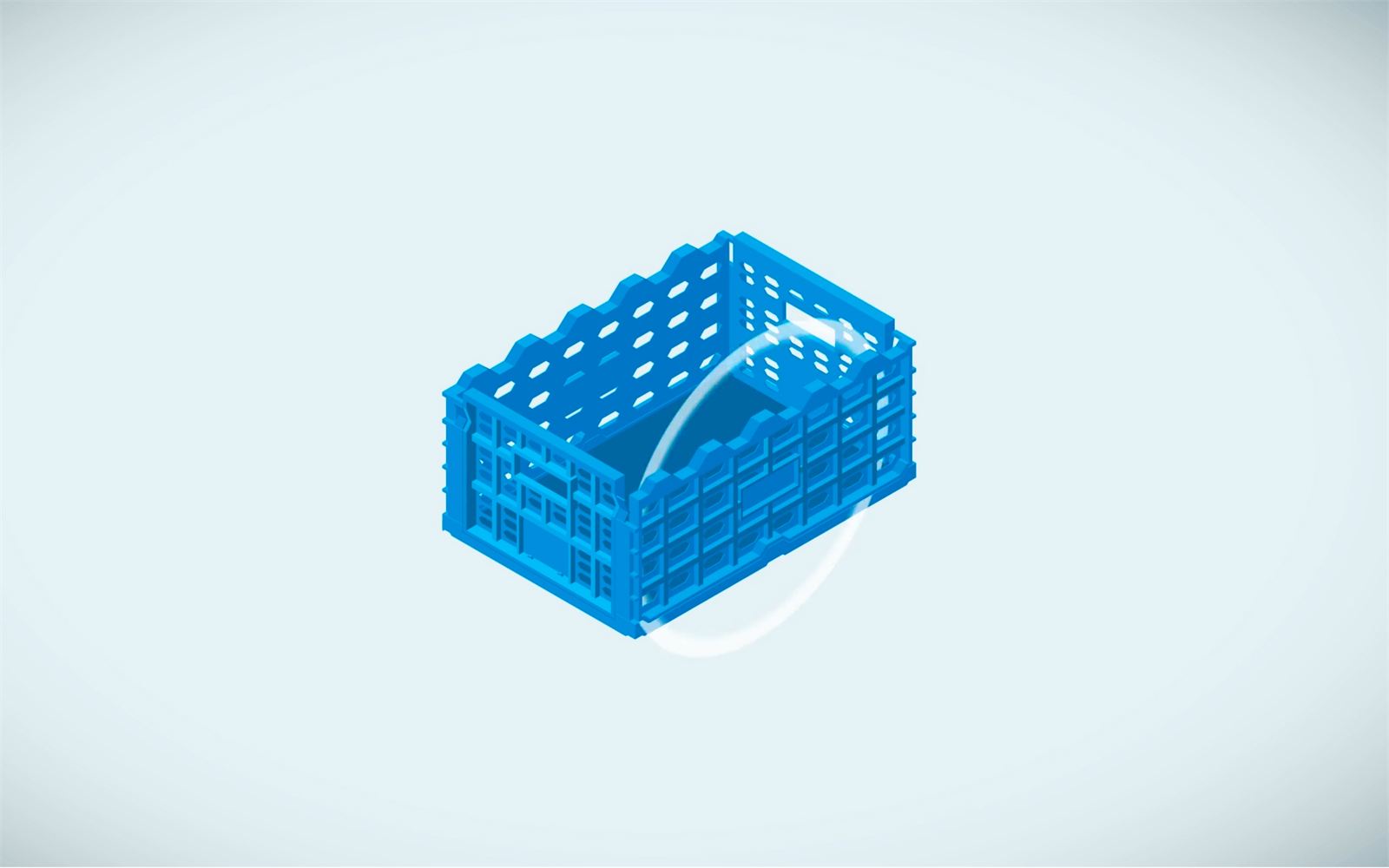 Caixa Smart Box azul em render 3D